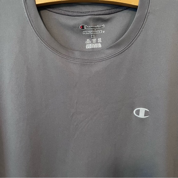 Champion Classic Tshirt Mens Large Charcoal Grey Logo Short Sleeve Tee Size XL - Picture 2 of 6